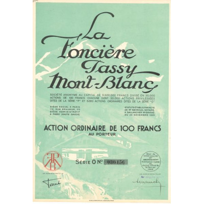 La Foncière Tassy Mont-Blanc (Act Ordi 100 F)
