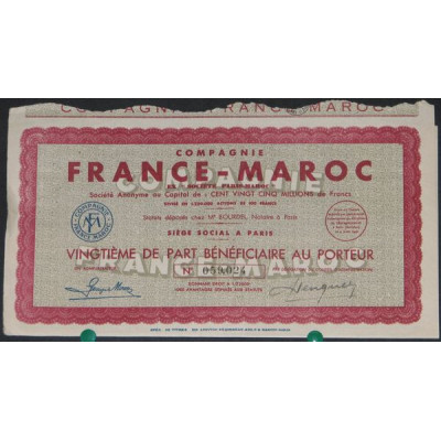 Cie France-Maroc (ex Sté France-Maroc)