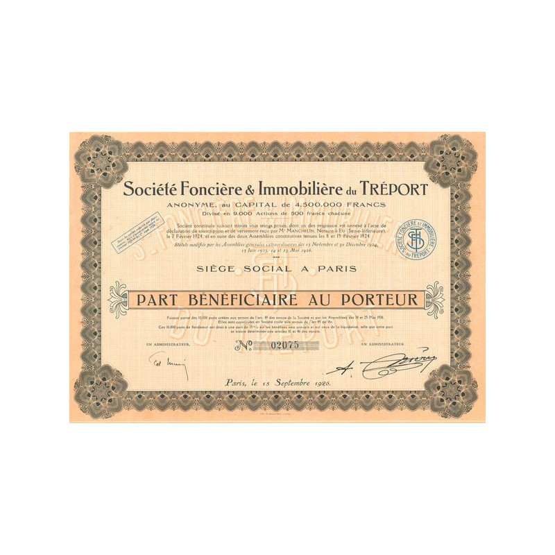 Sté Foncière & Immobilière du Tréport (PB)