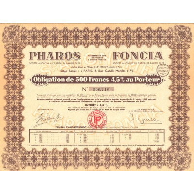 Pharos Foncia (Obl 500 F 4.5%)