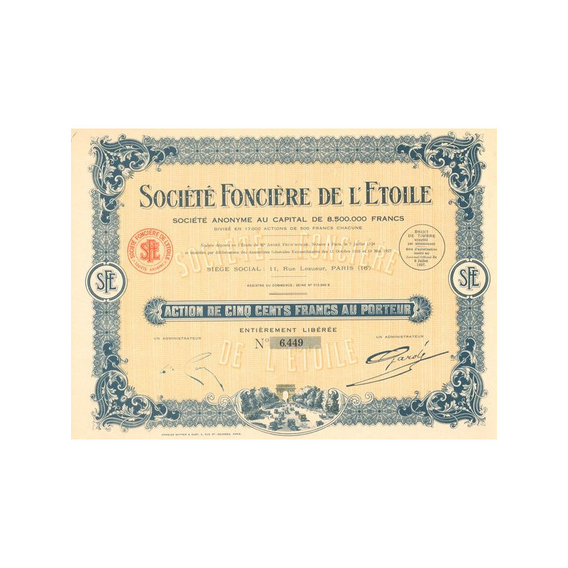 Sté Foncière de l'Etoile (Act 500 F)