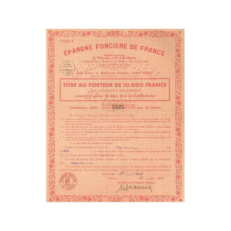 Epargne Foncière de France (Act 10000 F)