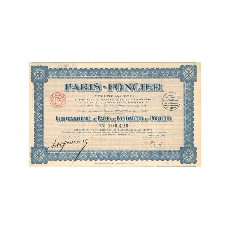 Paris-Foncier (50ème PF)