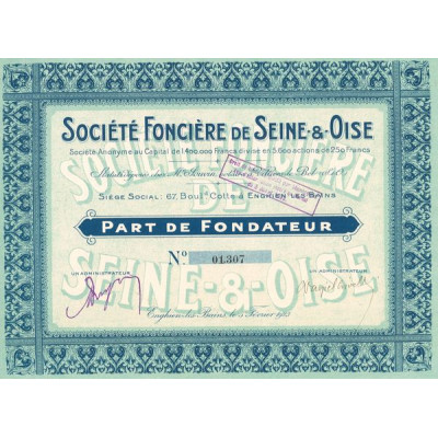 Sté Foncière de Seine-&-Oise (PF)