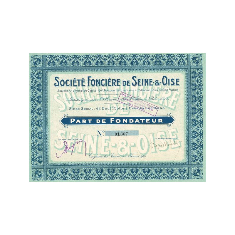 Sté Foncière de Seine-&-Oise (PF)