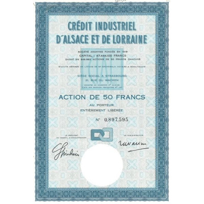 Crédit Industriel d'Alsace et de Lorraine (Act 50 F)