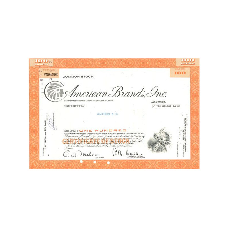 American Brands Inc (CN 100 Act 6.25$)