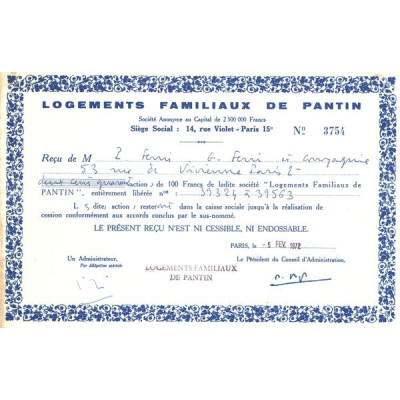 Logements Familiaux de Pantin (Act 100 F)