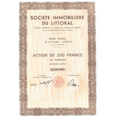 Sté Immobilière du Littoral (Act 200 F)