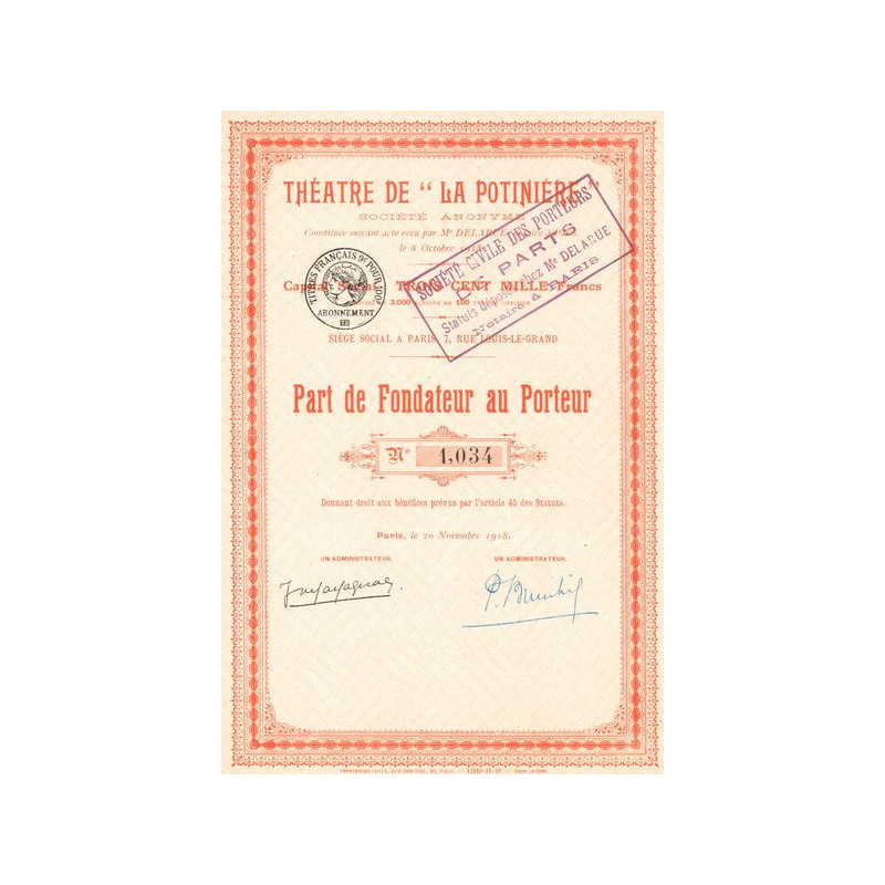 Théâtre de "La Potinière" (PF)