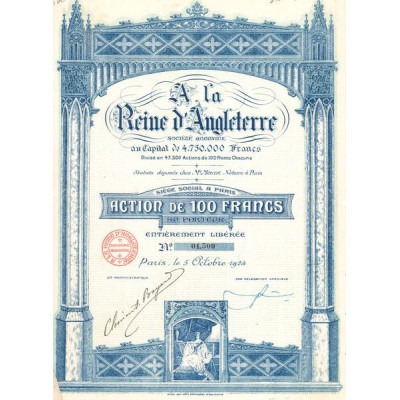 A la Reine d'Angleterre (Act 100 F)