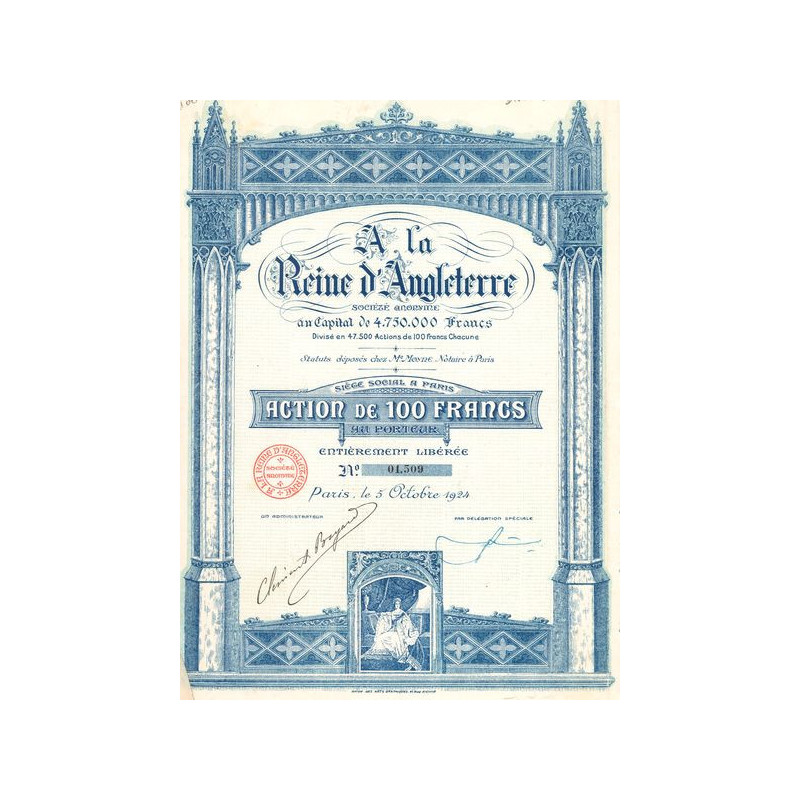 A la Reine d'Angleterre (Act 100 F)