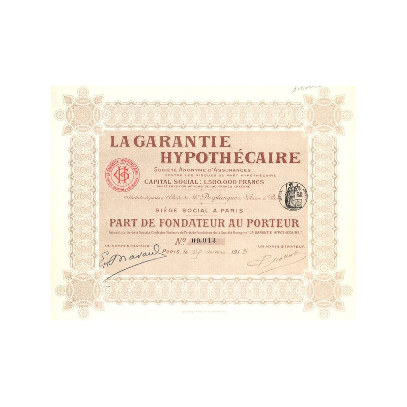 La Garantie Hypothécaire S.A. d'Assurances (PF)