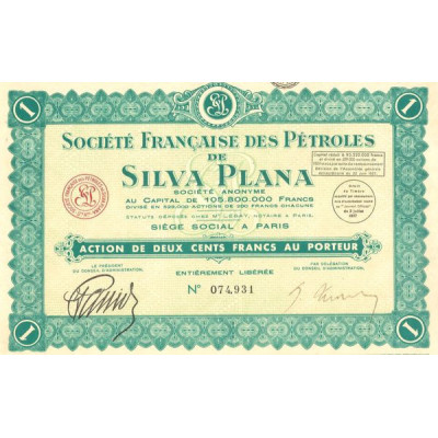 Sté Française des Pétroles de Silva Plana (Act 250 F)