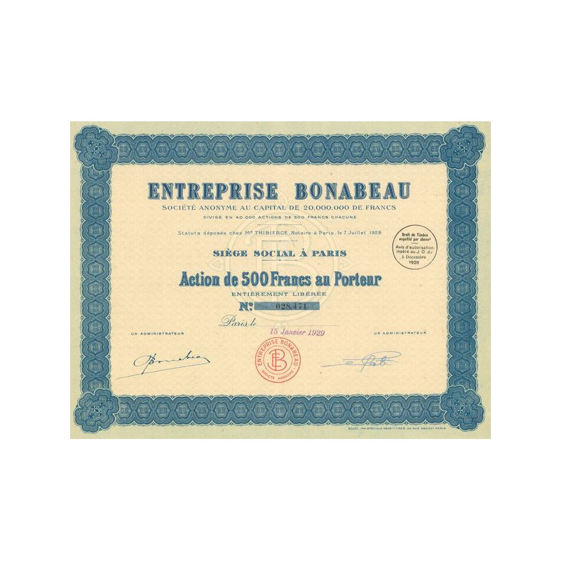 Entreprise Bonabeau (Act 500 F)