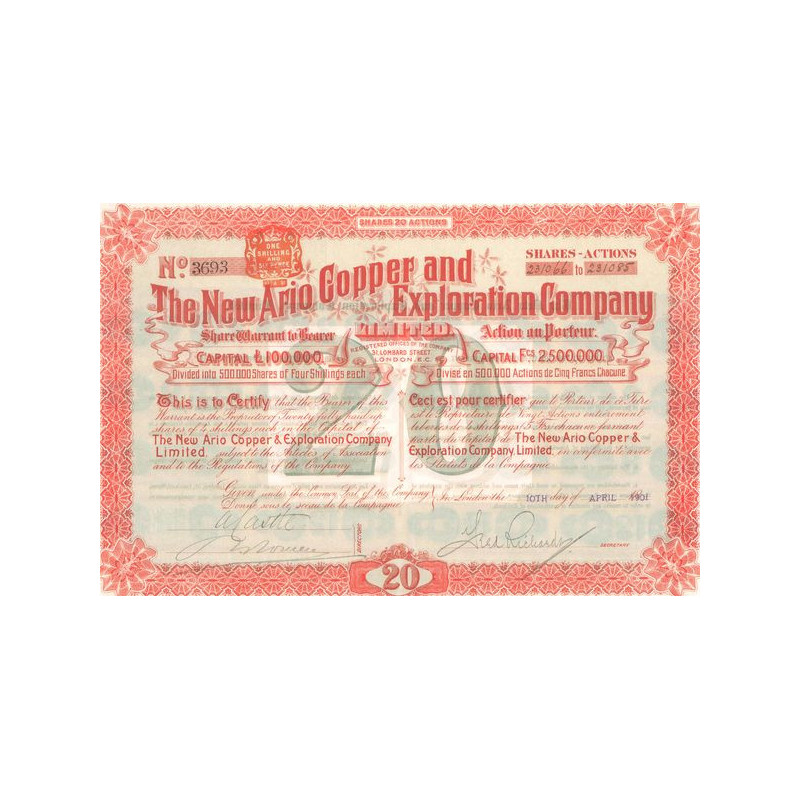 The New Ario Copper And Exploration Cy Ltd (CN Act 500F)