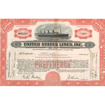 United States Lines Inc (CN 10 Act) Rouge