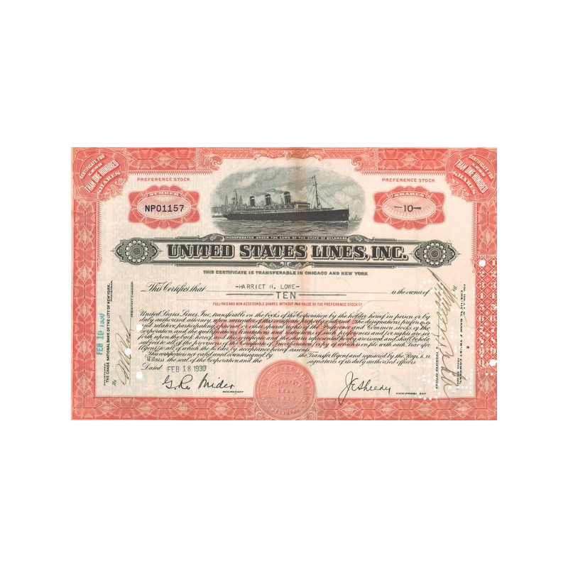 United States Lines Inc (CN 10 Act) Rouge