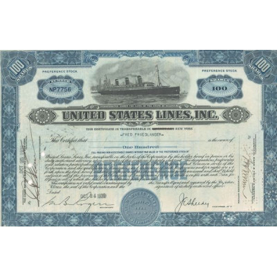 United States Lines Inc (CN 100 Act) Bleu