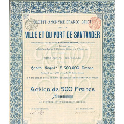 S.A Franco Belge de la Ville et du Port de Santander (Act 500 F)