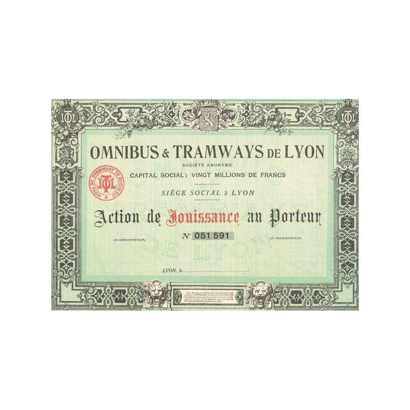 Omnibus & Tramways de Lyon (Act de Jouissance)
