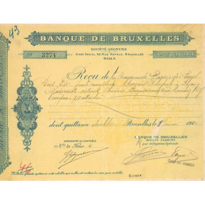 Banque de Bruxelles (Reçu)