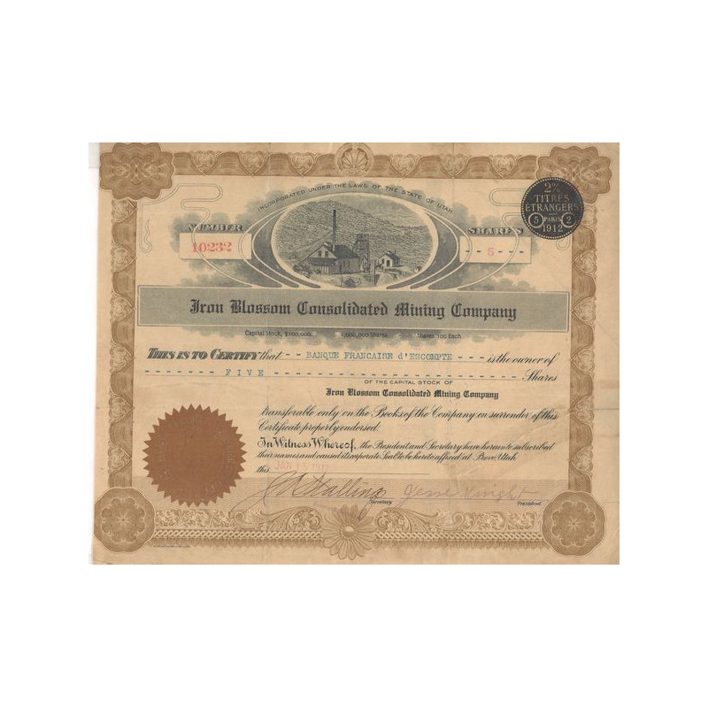 Iran Blossom Consolidated Mining Cy (Titre 05 Act)