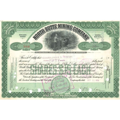 North Butte Mining Cy (Titre 50 Act 15$)