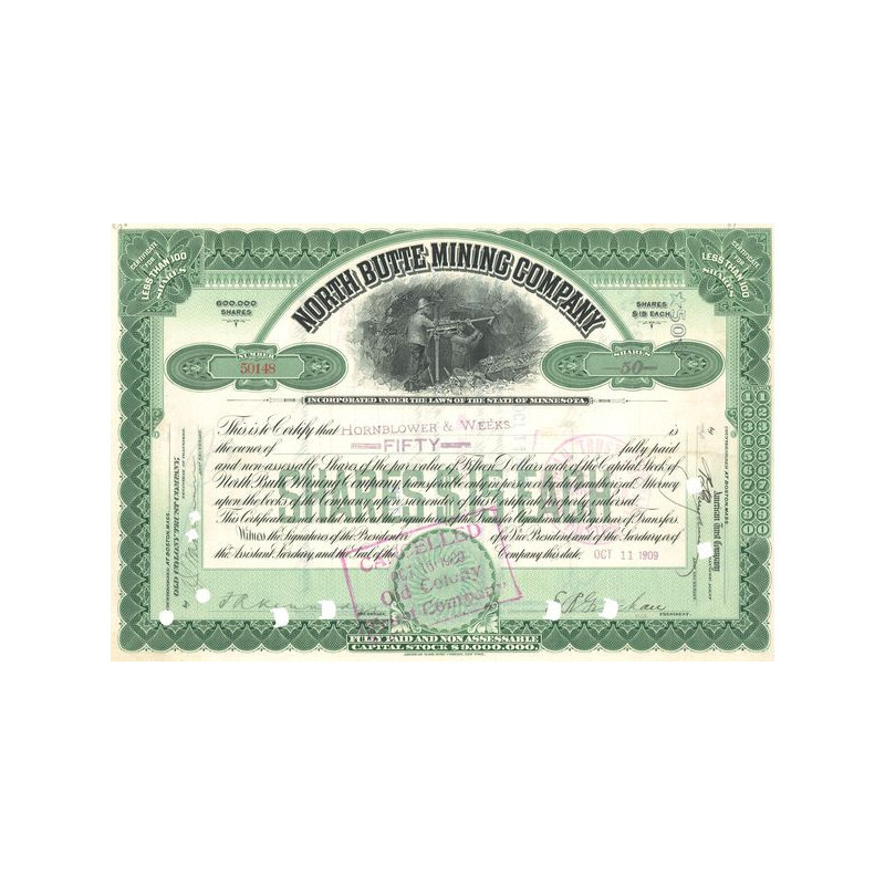 North Butte Mining Cy (Titre 50 Act 15$)