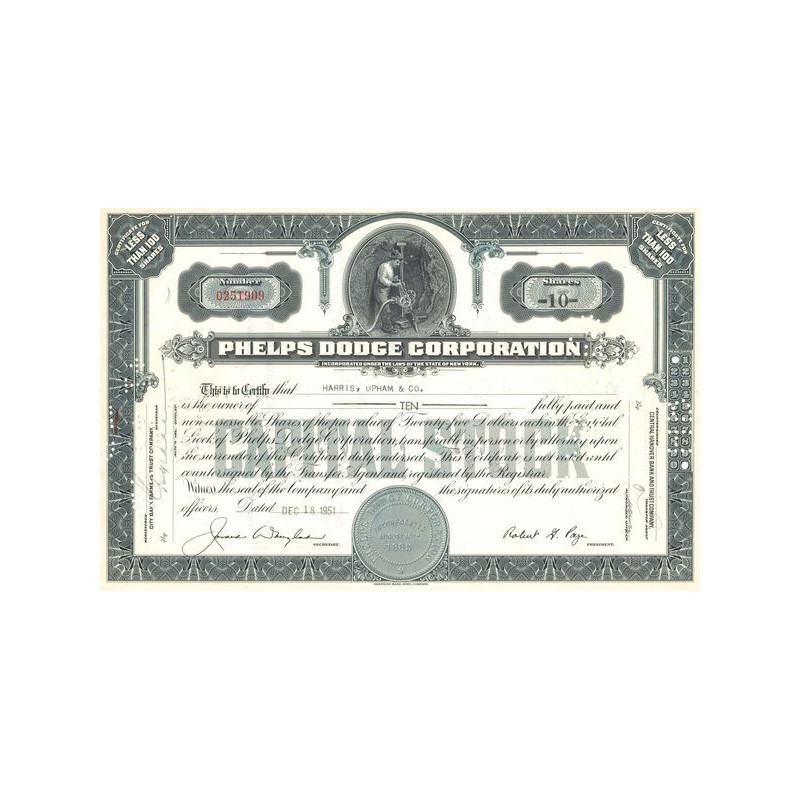Phelps Dodge Corp (Titre 10 Act)