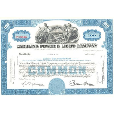 Carolina Power & Light Cy (Titre 100 Act)