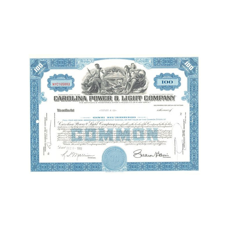 Carolina Power & Light Cy (Titre 100 Act)