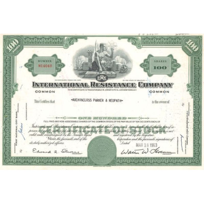 International Resistance Cy (Titre 100 Act)