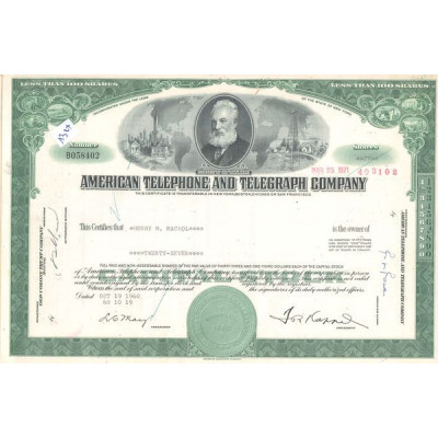 American Telephone and Telegraph Cy (Titre 27 Act)