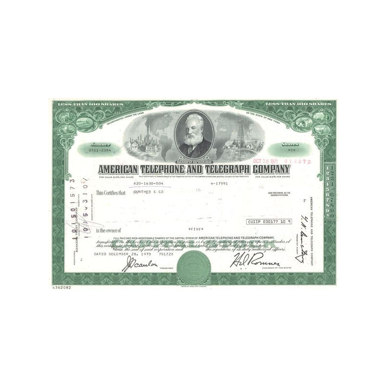 American Telephone and Telegraph Cy (Titre 05 Act)
