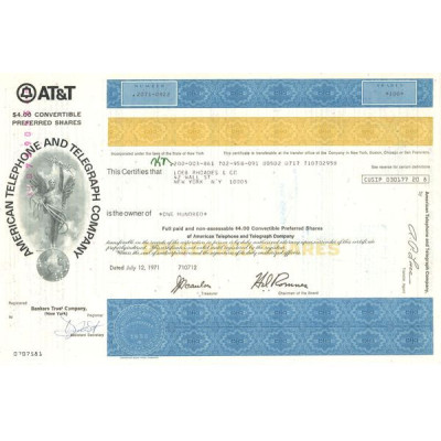 AT&T American Telephone and Telegraph Cy (Titre 100 Act)
