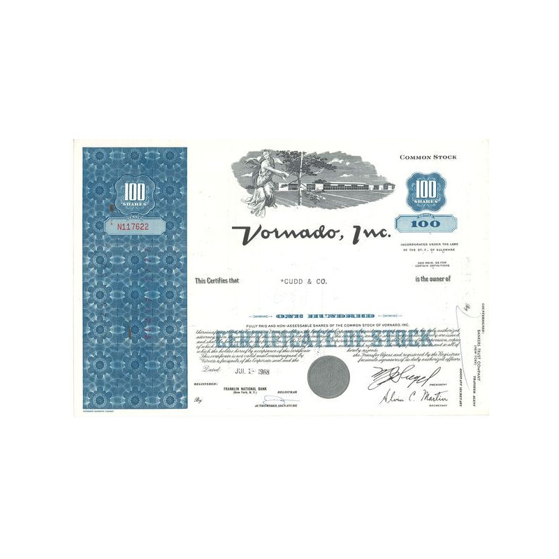 Vornado Inc (Titre 100 Act)