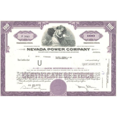 Nevada Power Cy (Violet) (Titre 100 Act)