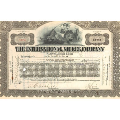 The International Nickel Cy (Titre 100 Act 25$)