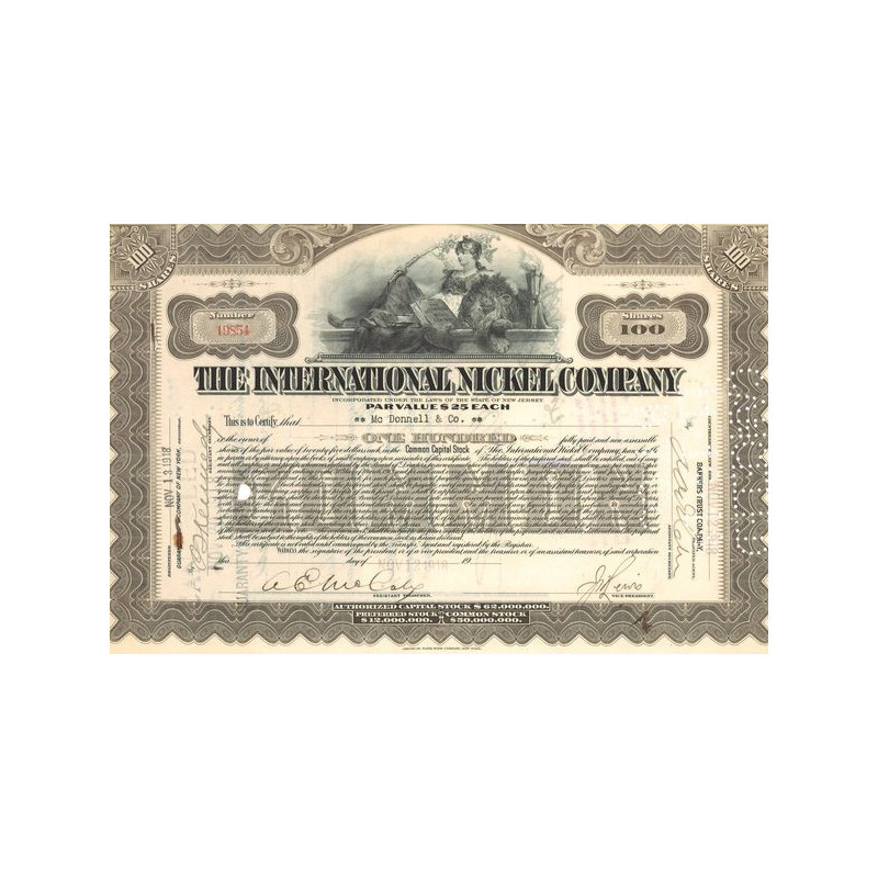 The International Nickel Cy (Titre 100 Act 25$)