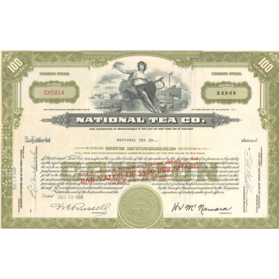 National Tea Co. (Titre 100 Act 10$)