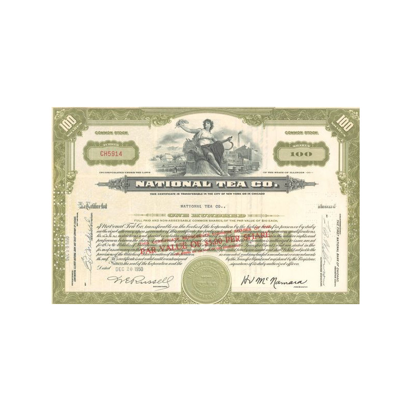 National Tea Co. (Titre 100 Act 10$)