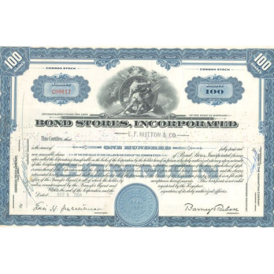 Bond Stories Inc (Titre 100 Act 1$)