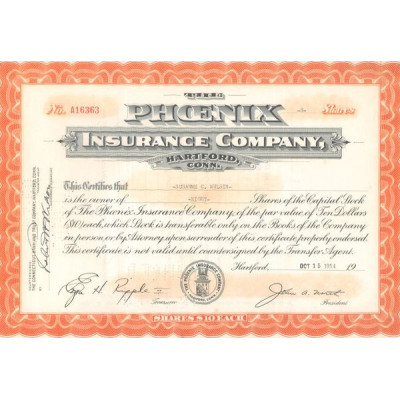 The Phoenix Insurance Cy (Titre 8 Act 10$)