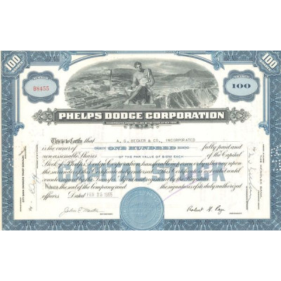 Phelps Dodge Corp (Titre 100 Act 12.50$)
