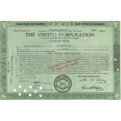 The United Corp (Titre 50 Act)