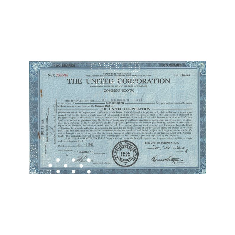 The United Corp (Titre 100 Act)