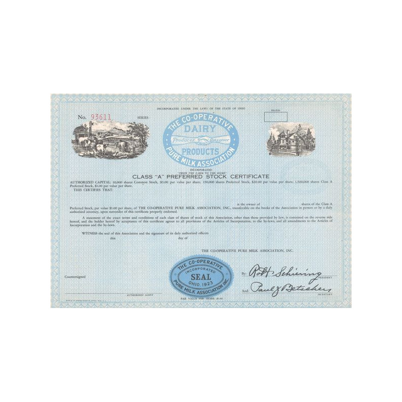 The Co-operative Pure Milk Association - Dairy Products (Act 3$)