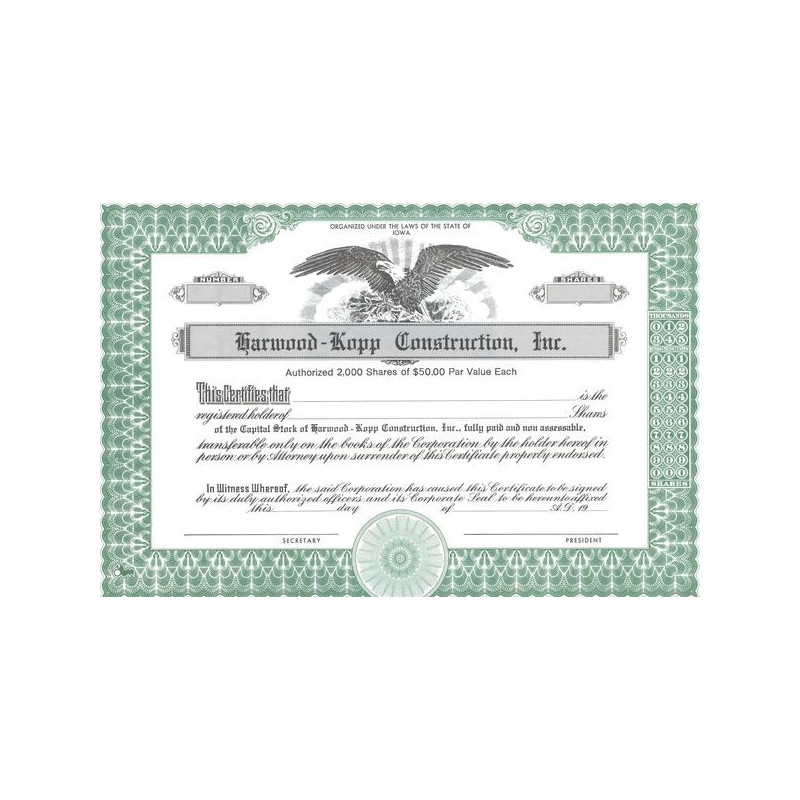 Barwood-Kopp Construction Inc (Blanquette)(Titre 01 Act 50$)