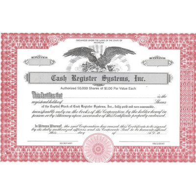 Cash Register Systems Inc (Blanquette)(Act 1$)